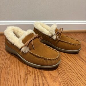 New Orthofeet Capri Moccasin Slippers for Women's Sz 8.5 Camel